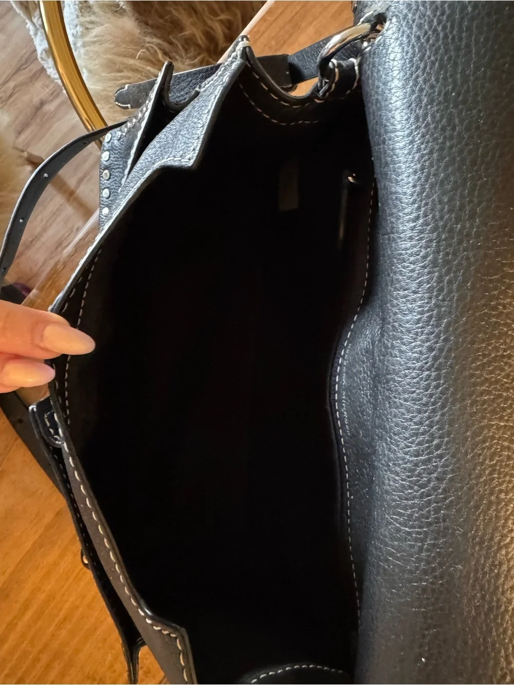 Rebecca Minkoff Black Leather Studded Crossbody Bag